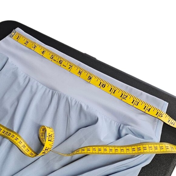 Halara Breezeful High Waisted, High Low Ruffle 2 in 1 Maxi Skirt, Blue, Shorts,L - Picture 7 of 8